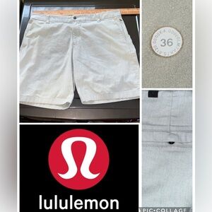 Lululemon Commission Short Slim Chino size 36 Tofino Sand color.